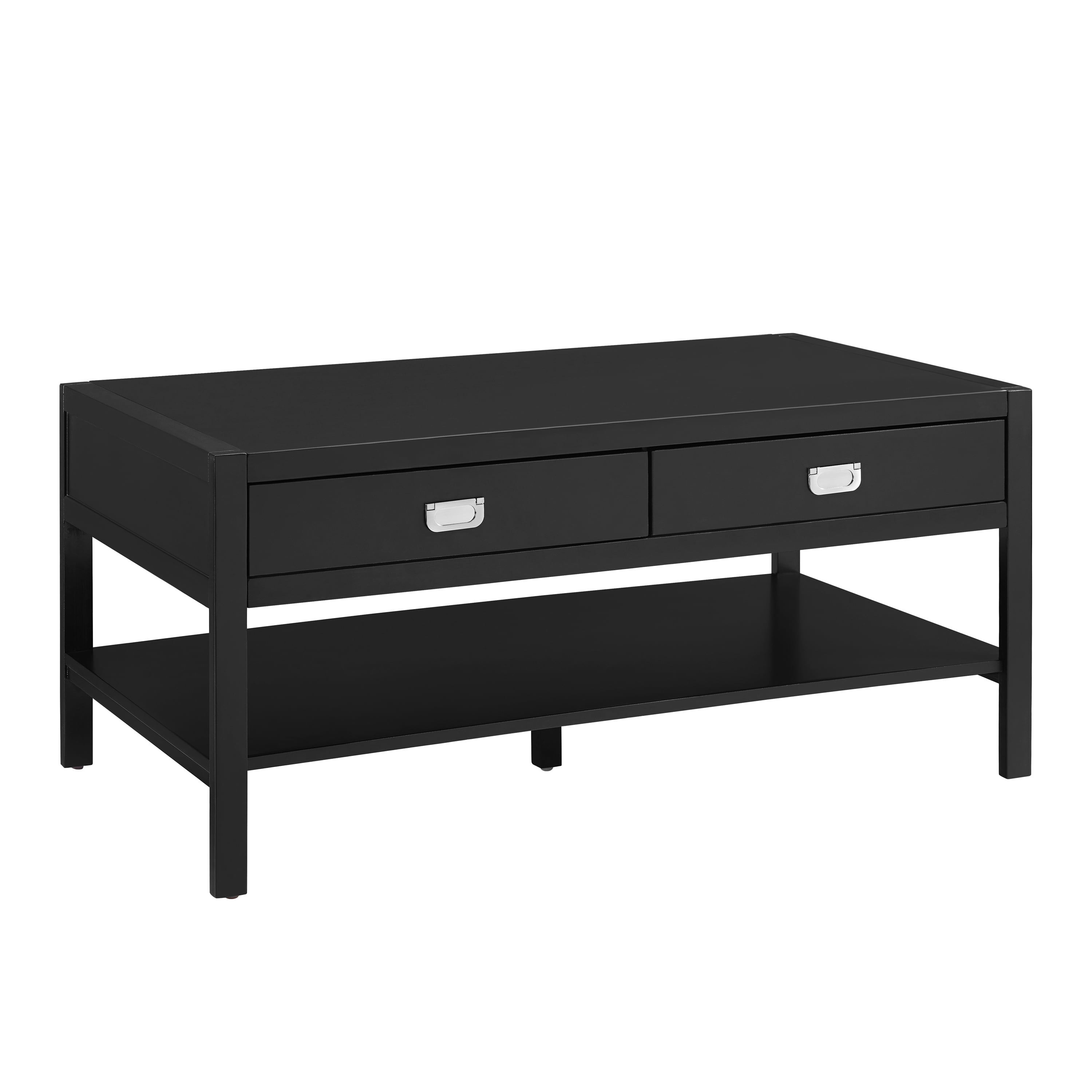 Linon Peggy Coffee Table, Two Drawers, One Shelf, Multiple Colors