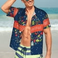 thumbnail image 7 of Kll Men'S Hawaiian Shirt Short Sleeve Button Down Beach Shirts-Merry Christmas 1, 7 of 7