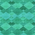 thumbnail image 1 of Ahgly Company Indoor Square Patterned Dark Turquoise Green Area Rugs, 7' Square, 1 of 6