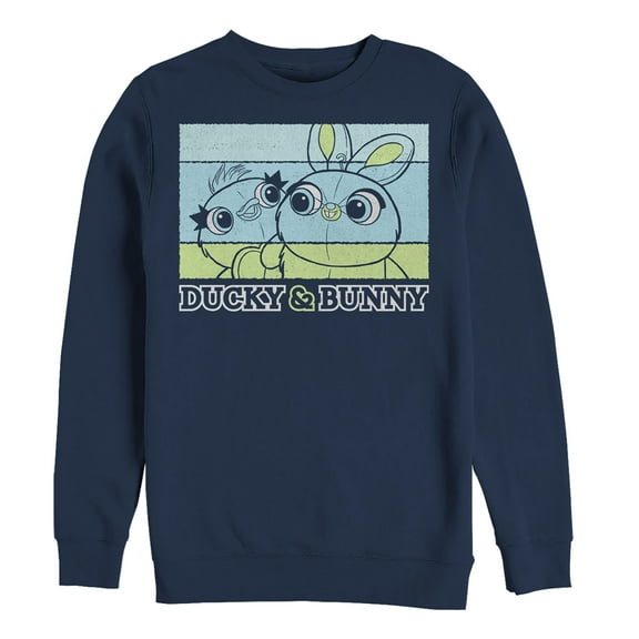 Men's Toy Story Ducky & Bunny Panels Sweatshirt Navy Blue Large