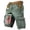 T2-Camouflage Green, variant on Men's Vintage Independence Day Print Cargo Shorts with Pocket Distressed Washed Shorts Outdoor Hiking Fishing Military Cargo Shorts American Flag Patriotic Shorts,Blue XL