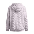 thumbnail image 6 of ChaoHeng Hoodies for Womens Up to 65% Off Fashion Casual,Women's Casual Long Sleeve Round Neck Ladies Sweatshirts Tops Thickened Plain Hoodie Blouse,Purple,XXXXXL, 6 of 7