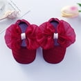 thumbnail image 3 of KelaJuan Baby Shoes, Solid Color Walking Shoes Footwear with Big Bowknot for Girls, 3 of 6
