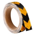 thumbnail image 1 of Cinta Reflectante Uxcell, 1 Rollo de 30 pies x 1 pulgada, Cinta de Seguridad Adhesiva de Alta Visibilidad, Reflector, Amarillo Negro con Flecha, 1 of 6