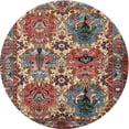 thumbnail image 1 of Ahgly Company Machine Washable Indoor Round Traditional Saffron Red Area Rugs, 3' Round, 1 of 7