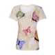thumbnail image 4 of Blusa de manga corta con cuello en V informal para mujer a la moda, camisetas de verano Fridja  bn3875, 4 of 5