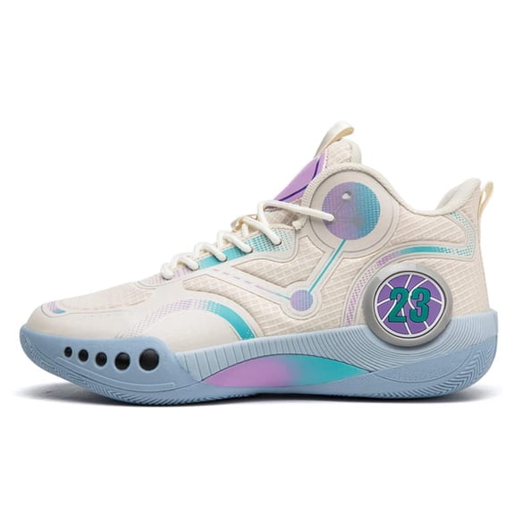 Bolognifi Men's High Top Basketball Shoes Ultra Lightweight Breathable Mesh Shock-absorbing Sole Suitable