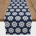 thumbnail image 3 of Creative Products Navy Captains Wheel 16x90 Poly Twill Table Runner, 3 of 3