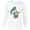 White, variant on Disney Mickey and Friends Donald Duck Face - Long Sleeve T-Shirt for Men - Customized-White