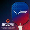 thumbnail image 2 of ONIX V3 Fiberglass Pickleball Paddle, Polypropylene Core, For All Ages and Skill Levels, 8 oz, Blue/Red, 2 of 11