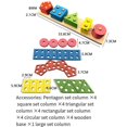 thumbnail image 2 of Wooden Blocks Toy For Toddlers 1-3 Years, Non- Shape And Size Sorting Activity Puzzle Banmo, 2 of 5