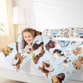 thumbnail image 4 of Homewish Children Kids Cartoon Dogs 2pcs Bedding Comforter Set,Flower Animal Twin Comforter Sets,Kawaii Pet Breathable Bedding Set,Lightweight Room Decor,Reversible, 4 of 8