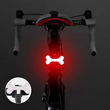 Dww-feux Arrire En Forme D'os De Bicyclette Feux Arrire Led Clignotants Usb Rechargeable 5 Modes Vtt Et Vlo De Route Tanches Feux D'avertissement De