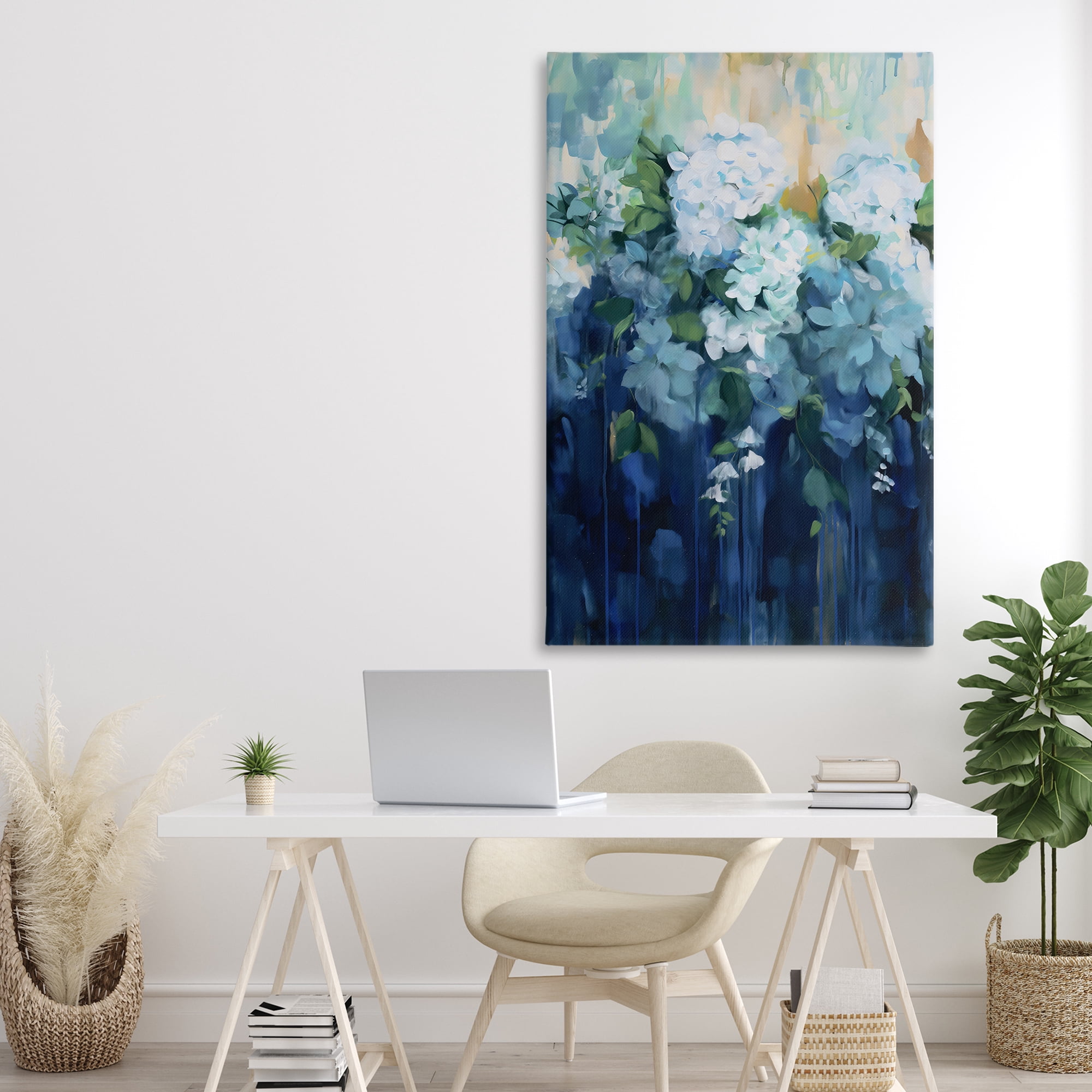 Stupell Industries Lush Blue Hydrangea Abstract Canvas Wall Art, design by Gina Kelly