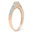 thumbnail image 4 of 0.50 Carat (ctw) 14k Gold Round Cut Diamond Ladies Engagement Halo Style Bridal Ring 1/2 CT, 4 of 6