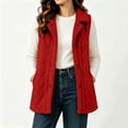 thumbnail image 4 of Perfectbot Women Fleece Sherpa Vest, Lapel Collar Button Down Fall Winter Thermal Waistcoat Layering Outerwear, 4 of 7