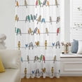 thumbnail image 6 of Cute Birds Sheer Curtains 63 Inches Long, Funny Snowflake Wire Sparrow Light Filering Curtains, Breathable Simi Curtain Privacy Drapes for Living Room Bedroom Lightweight Window Treatment, 6 of 9