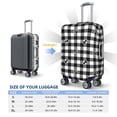 thumbnail image 6 of Kdxio Anchor Black Tartan Plaid Pattern Luggage Cover for Travel,Elastic and Durable,Fits 18-32 Inch,Anti-Scratch Suitcase Protector, 6 of 9
