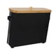 thumbnail image 4 of Portarrollos de papel higiénico grande para lavandería, dormitorio y dormitorio negro, 4 of 9