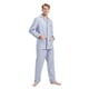 thumbnail image 1 of GLOBAL Conjuntos de Pijamas para Hombre, Ropa de Dormir de Franela 100% Algodón, Ropa de Dormir Superior E Inferior de Manga Larga, Celosía Gris M, 1 of 7