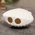 thumbnail image 4 of chaungfeng Ceramic Shell Toothbrush Holder, White Seashell Design with 2-Slot, Modern Toothbrush Organizer, Decorative Stand for Bathroom Sink and Countertop (White), 4 of 6