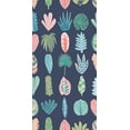 thumbnail image 5 of ohpopsi Leaf Boogie Denim Tropical Mix Unpasted Non Woven Wallpaper, 19.7-in by 33-ft., 54.2 sq. ft., 5 of 5