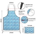 thumbnail image 3 of Pink Butterfly Geometric Pattern Apron-Garden Aprons for Women with Pockets-Cotton Linen Waterproof Kitchen Cooking Gardening Aprons Adjustable for Kitchen,Cooking,BBQ and Salon 33x27 Inch, 3 of 7
