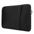 thumbnail image 2 of Funda para portátil de 14 pulgadas, delgada, protectora, a prueba de golpes, bolsa cepillada con bolsillo, color negro, 2 of 8