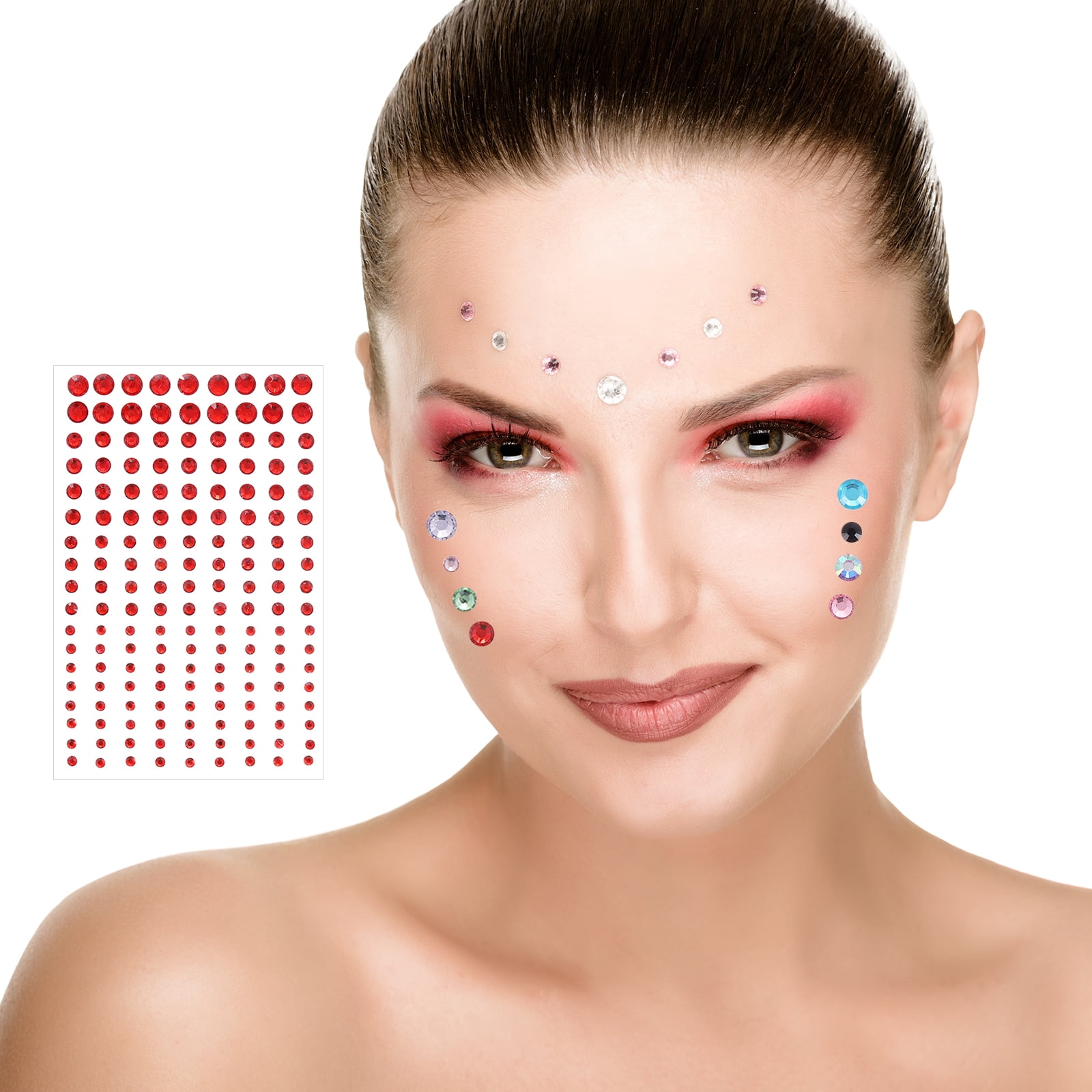 Unique Bargains Self Adhesive Rhinestone Stickers for Makeup and Decorative Crafts Style B