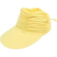 thumbnail image 6 of BLSCODE Women's Sun Visor Hat Wide Brim Summer UPF 50+ UV Protection Visor Hat Adjustable Beach Sport Visor Cap Yellow, 6 of 6