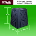 thumbnail image 4 of Redmon 65 Gallon Capacity Compost Bin with Lift Off Lid and 4 Door Access, Black, 27 Pack, 4 of 10