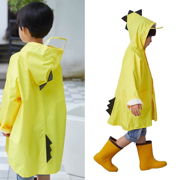 Rain Coat for Kids Girls Light Waterproof Rain Jackets Reusable Rain Ponchos with Hood Boys Rain Jackets Size 8-9 Years