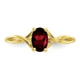thumbnail image 5 of Solid 10k Yellow Gold Genuine Garnet January Red Gemstone Birthstone Engagement Ring Size 5, 5 of 6