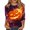 Earthy Yellow, variant on Halloween Tops for Women Pumpkin Moon 3/4 Sleeve Spooky Shirts Ghost Bat Crew Neck Horror Blouses, S