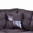 thumbnail image 3 of Hommoo Sectional Sofa Couch Free Combination Sectional Couch, L Shaped Sectional Sofa, Modern Sofa Set for Living Room, Dark Brown(Without Ottoman), 3 of 4