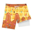 thumbnail image 4 of Kogui Swim Trunks Boys Soccer Boy Swimming Trunks with Compress Kids Running Board Shorts Swim Shorts 5T 6T (Orange,5-6 Years), 4 of 4