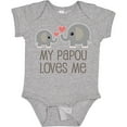thumbnail image 3 of Inktastic My Papou Loves Me Grandchild Boys or Girls Baby Bodysuit, 3 of 5
