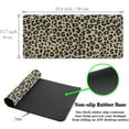 thumbnail image 6 of Large Desk Pad Black and Yellow Long Mousepad, Keyboard Mouse Pads Gaming Desk Mats, Full Desk Mouse Pad Non-Slip Rubber Base, 35.4" X 15.7" for Work/Game/Office/Home Leopard Pattern, 6 of 6
