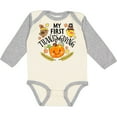 thumbnail image 3 of Inktastic My First Thanksgiving Autumn Birds, Pumpkin Boys or Girls Long Sleeve Baby Bodysuit, 3 of 5