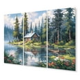 thumbnail image 2 of Designart "Lakehouse Retreat I" Countryside Metal Art Print Set, 2 of 5