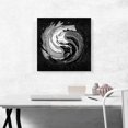 thumbnail image 2 of ARTCANVAS Ying Yang Koi Carp Fish Black White Canvas Art Print - Size: 18" x 18" (1.50" Deep), 2 of 9