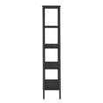 thumbnail image 5 of Weston Home Westyn Rustic X-Base 32-inch 4-Shelf Bookcase, Black Finish, 5 of 6
