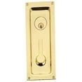 thumbnail image 1 of Baldwin 8595003 Entrance Function Single Cylinder Sliding Door Lock, Lifetime Polished Brass, 1 of 1