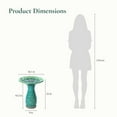 thumbnail image 5 of LuxenHome 23 Inch Ceramic Bird Bath for Outside, Elegant Tall Outdoor BirdBath with Floral Embossed Design, 5 of 8