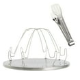 thumbnail image 1 of PENGXIANG Folding Camp Stove Toaster Rack Stainless Steel Camping Toaster Rack Holder 4 Slice Toaster Tray Rack Cooking Breakfast, 1 of 1