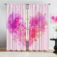 thumbnail image 6 of Music Blackout Curtains for Bar KTV Concert Hall, Abstract Grunge Style Kids Rod Pocket Curtains, Notes Cheerful Artwork Window Treatments Dust-Proof for Living Room Bedroom Classroom-W84xL84in, 6 of 6