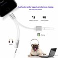 thumbnail image 3 of Lightning to 3.5 mm Headphone Jack Adapter Charger for iPhone Dongle 2 in 1 Converter Splitter Cable Aux Audio Adaptor to Music Headphone Compatible with iPhone 7/8/X/XS/XR Support for iOS 12 or Later, 3 of 7