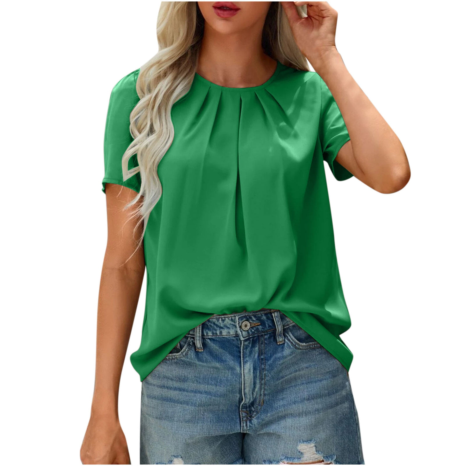 USSUMA Womens Blouses and Tops Dressy Trendy Shirts Women Casual Short ...