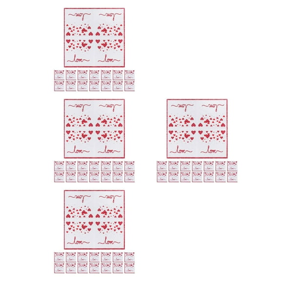 80 pcs  Heart Guest Napkin Valentine'S Day Disposable Napkins Love Hearts Dinner Hand Napkin For Wedding Anniversary Mother'S Day