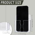 thumbnail image 2 of 6Pcs Wall Mounted Phone Holder, Self Adhesive Cell Phone Stand with Charging Hole, Acrylic Remote Control Stand for RV Bed Desk Shower (Black), 2 of 7